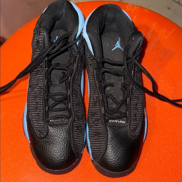 Jordan Black and Blue Kids Sneakers